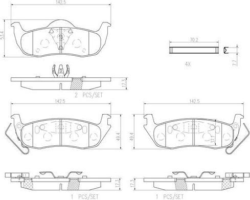 Brembo P37011N - Kit pastiglie freno, Freno a disco autozon.pro