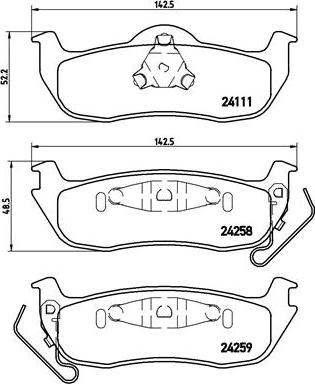 Brembo P 37 011 - Kit pastiglie freno, Freno a disco autozon.pro