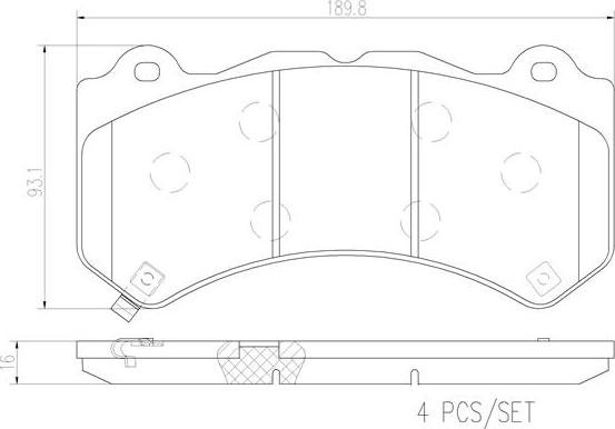 Brembo P37018N - Kit pastiglie freno, Freno a disco autozon.pro