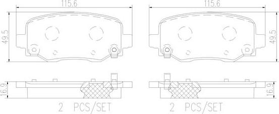 Brembo P37020N - Kit pastiglie freno, Freno a disco autozon.pro