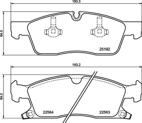 Brembo P 37 027 - Kit pastiglie freno, Freno a disco autozon.pro