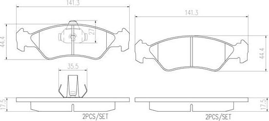 Brembo P24044N - Kit pastiglie freno, Freno a disco autozon.pro