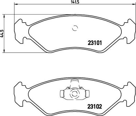 Brembo P 24 044 - Kit pastiglie freno, Freno a disco autozon.pro