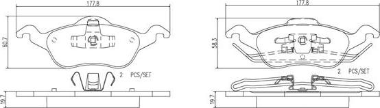 Brembo P24046N - Kit pastiglie freno, Freno a disco autozon.pro