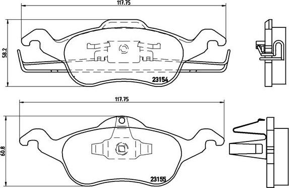 Brembo P 24 046 - Kit pastiglie freno, Freno a disco autozon.pro