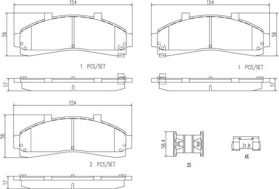 Brembo P24041N - Kit pastiglie freno, Freno a disco autozon.pro