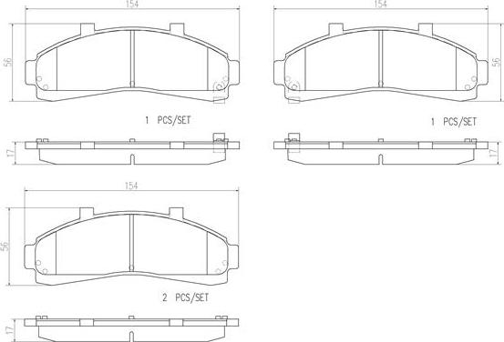 Brembo P 24 041 - Kit pastiglie freno, Freno a disco autozon.pro