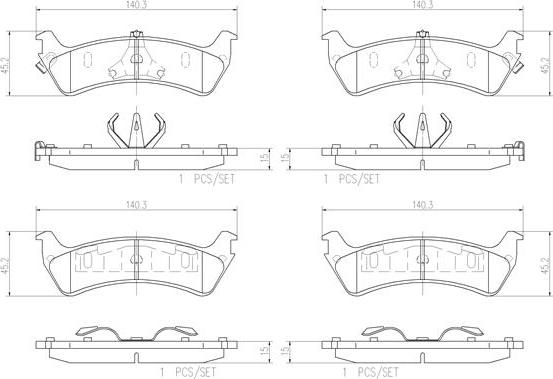 Brembo P24042N - Kit pastiglie freno, Freno a disco autozon.pro