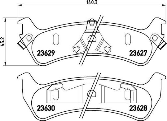 Brembo P 24 042 - Kit pastiglie freno, Freno a disco autozon.pro