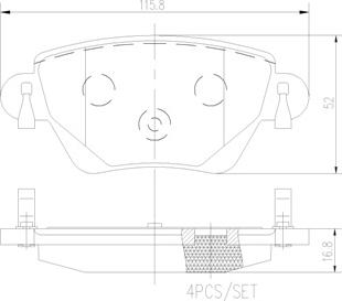 Brembo P24059N - Kit pastiglie freno, Freno a disco autozon.pro