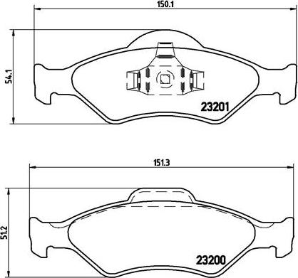 Brembo P 24 054 - Kit pastiglie freno, Freno a disco autozon.pro