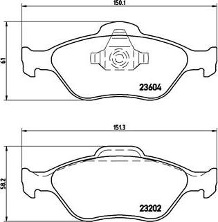 Brembo P 24 055 - Kit pastiglie freno, Freno a disco autozon.pro