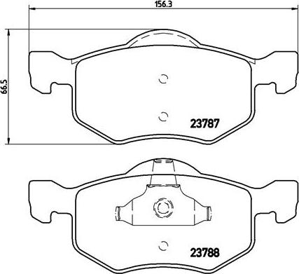 Brembo P 24 056 - Kit pastiglie freno, Freno a disco autozon.pro