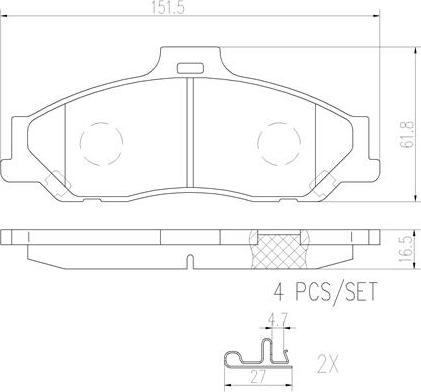 Brembo P24051N - Kit pastiglie freno, Freno a disco autozon.pro