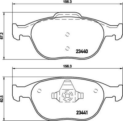 Brembo P 24 058 - Kit pastiglie freno, Freno a disco autozon.pro