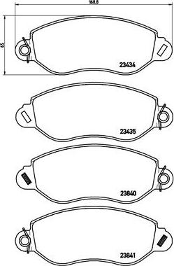 Brembo P 24 053 - Kit pastiglie freno, Freno a disco autozon.pro