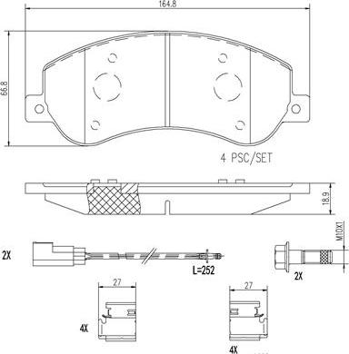 Brembo P24064N - Kit pastiglie freno, Freno a disco autozon.pro