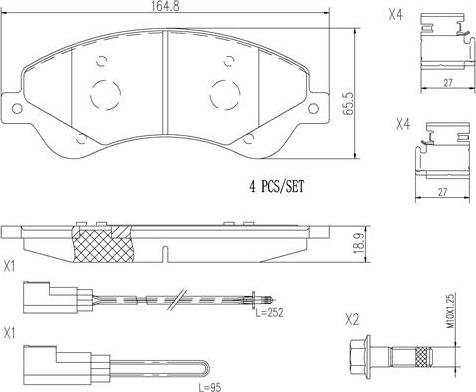 Brembo P24065N - Kit pastiglie freno, Freno a disco autozon.pro