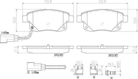 Brembo P24066N - Kit pastiglie freno, Freno a disco autozon.pro