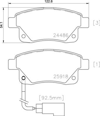 Brembo P 24 066 - Kit pastiglie freno, Freno a disco autozon.pro