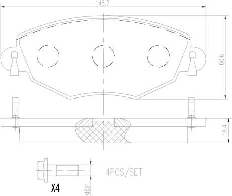 Brembo P24060N - Kit pastiglie freno, Freno a disco autozon.pro