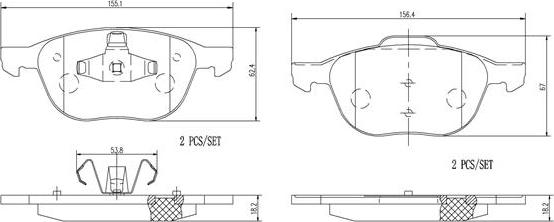 Brembo P24061N - Kit pastiglie freno, Freno a disco autozon.pro