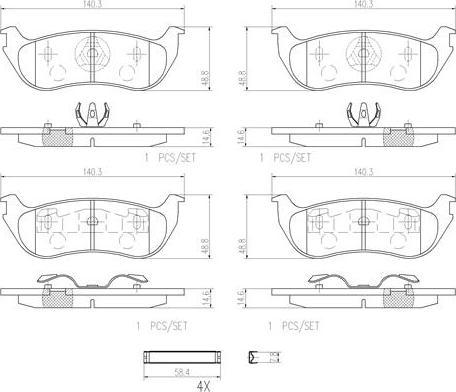 Brembo P24068N - Kit pastiglie freno, Freno a disco autozon.pro