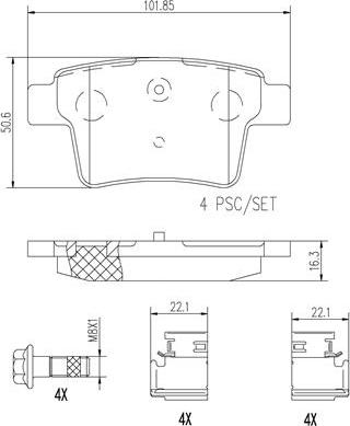 Brembo P24063N - Kit pastiglie freno, Freno a disco autozon.pro