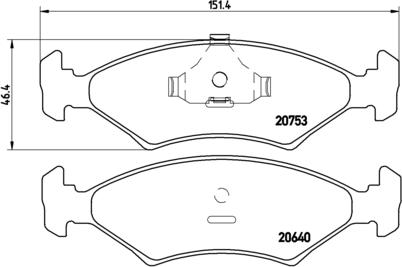 Brembo P 24 006 - Kit pastiglie freno, Freno a disco autozon.pro