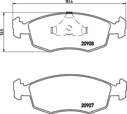 Brembo P 24 019 - Kit pastiglie freno, Freno a disco autozon.pro