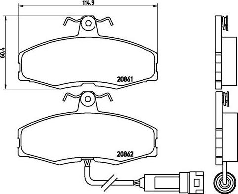 Brembo P 24 014 - Kit pastiglie freno, Freno a disco autozon.pro