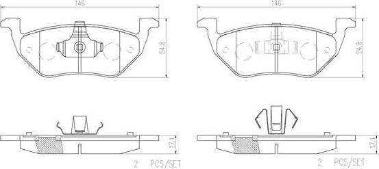 Brembo P24085N - Kit pastiglie freno, Freno a disco autozon.pro