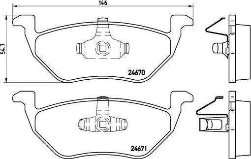 Brembo P 24 085 - Kit pastiglie freno, Freno a disco autozon.pro