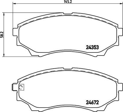 Brembo P 24 086 - Kit pastiglie freno, Freno a disco autozon.pro