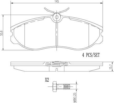 Brembo P24039N - Kit pastiglie freno, Freno a disco autozon.pro