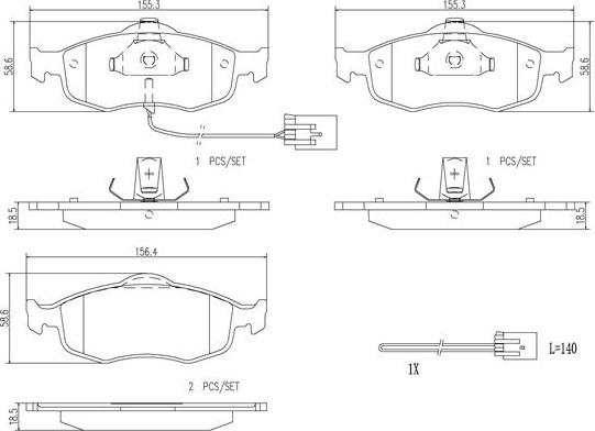 Brembo P24034N - Kit pastiglie freno, Freno a disco autozon.pro