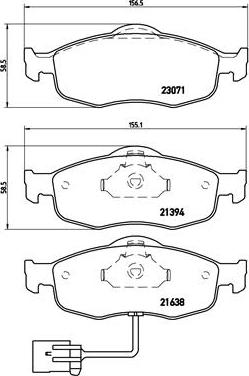 Brembo P 24 034 - Kit pastiglie freno, Freno a disco autozon.pro