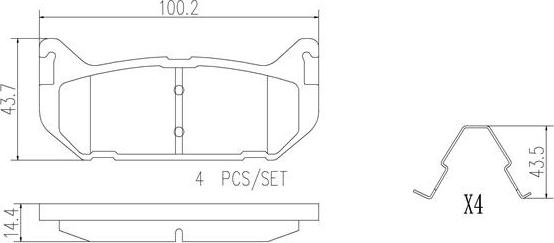 Brembo P24036N - Kit pastiglie freno, Freno a disco autozon.pro