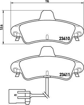 Brembo P 24 038 - Kit pastiglie freno, Freno a disco autozon.pro