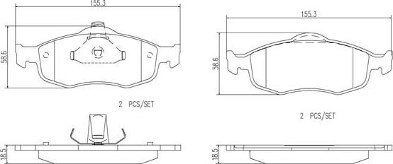 Brembo P24037N - Kit pastiglie freno, Freno a disco autozon.pro