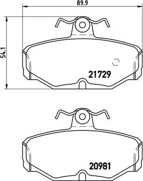 Brembo P 24 021 - Kit pastiglie freno, Freno a disco autozon.pro