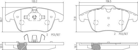 Brembo P24076N - Kit pastiglie freno, Freno a disco autozon.pro