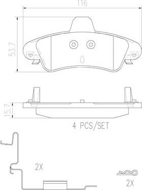 Brembo P24070N - Kit pastiglie freno, Freno a disco autozon.pro