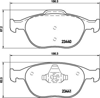 Brembo P 24 071 - Kit pastiglie freno, Freno a disco autozon.pro