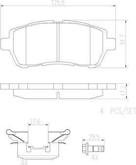 Brembo P24072N - Kit pastiglie freno, Freno a disco autozon.pro