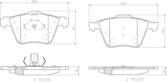 Brembo P24077N - Kit pastiglie freno, Freno a disco autozon.pro