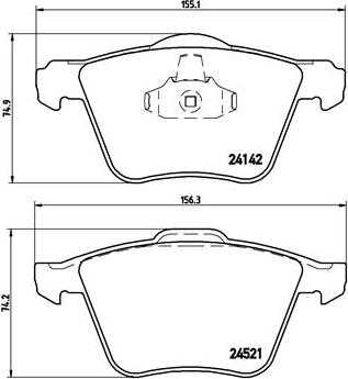 Brembo P 24 077 - Kit pastiglie freno, Freno a disco autozon.pro