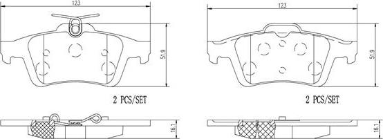 Brembo P24148N - Kit pastiglie freno, Freno a disco autozon.pro