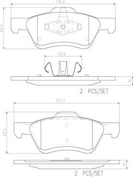 Brembo P24159N - Kit pastiglie freno, Freno a disco autozon.pro