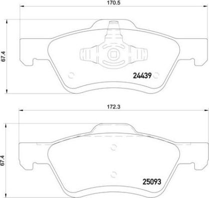 Brembo P 24 159 - Kit pastiglie freno, Freno a disco autozon.pro